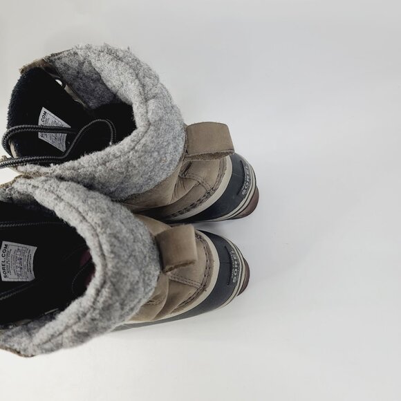 Sorel Women's Grey Black Slimpack II Lace Up Waterproof Winter Boots Size US 10 - Picture 4 of 6